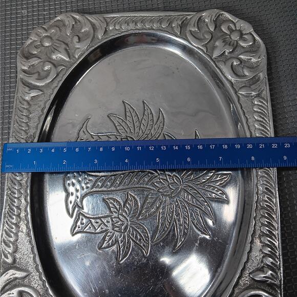 Heavy‎ Aluminum Palm Tree Platter 12" Rectangle - Picture 8 of 8
